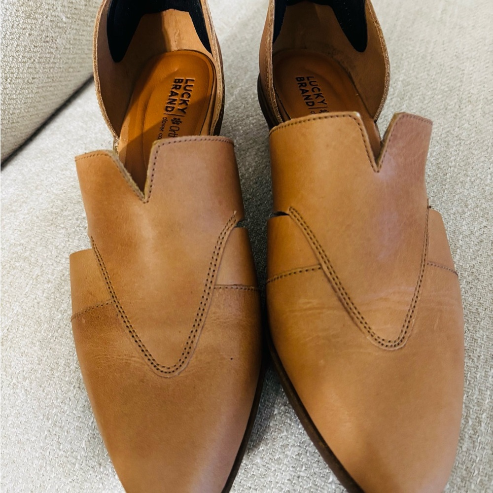 Lucky Brand Leather Cut-Out Booties - Size 7.5 - Picture 2 of 4